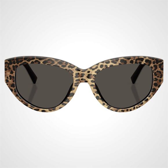 New Dolce & Gabbana Sunglasses Black Brown Leopard Acetate Cat Eye Gold - Picture 2 of 6